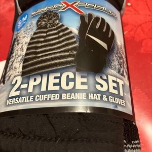 Beanie hat and gloves